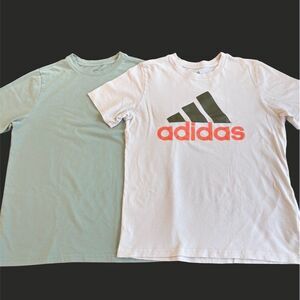 Adidas and Wonder Nation Boys Lot Of 2 T Shirts Youth Size L Cotton Blend